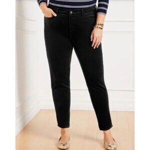 Talbots Plus Sz 22W Petite Corduroy Jeggings Stretch Pants Black High Waist